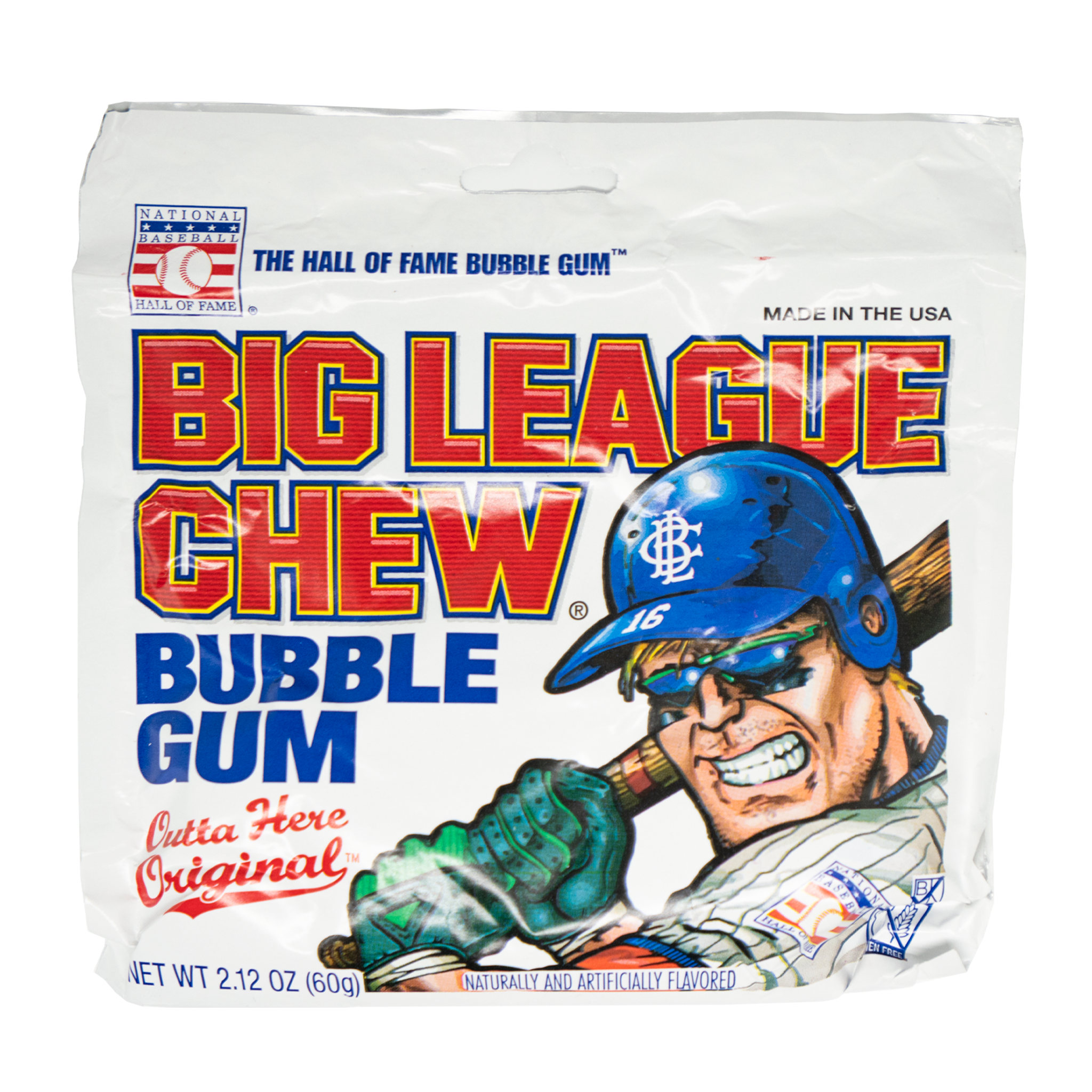 Big League Chew Bubble Gum, Outta' Here Original, Packaged Candy